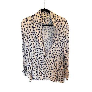 Anna Glover X H&M Womens Bee Dot Print Blazer Women's Size M